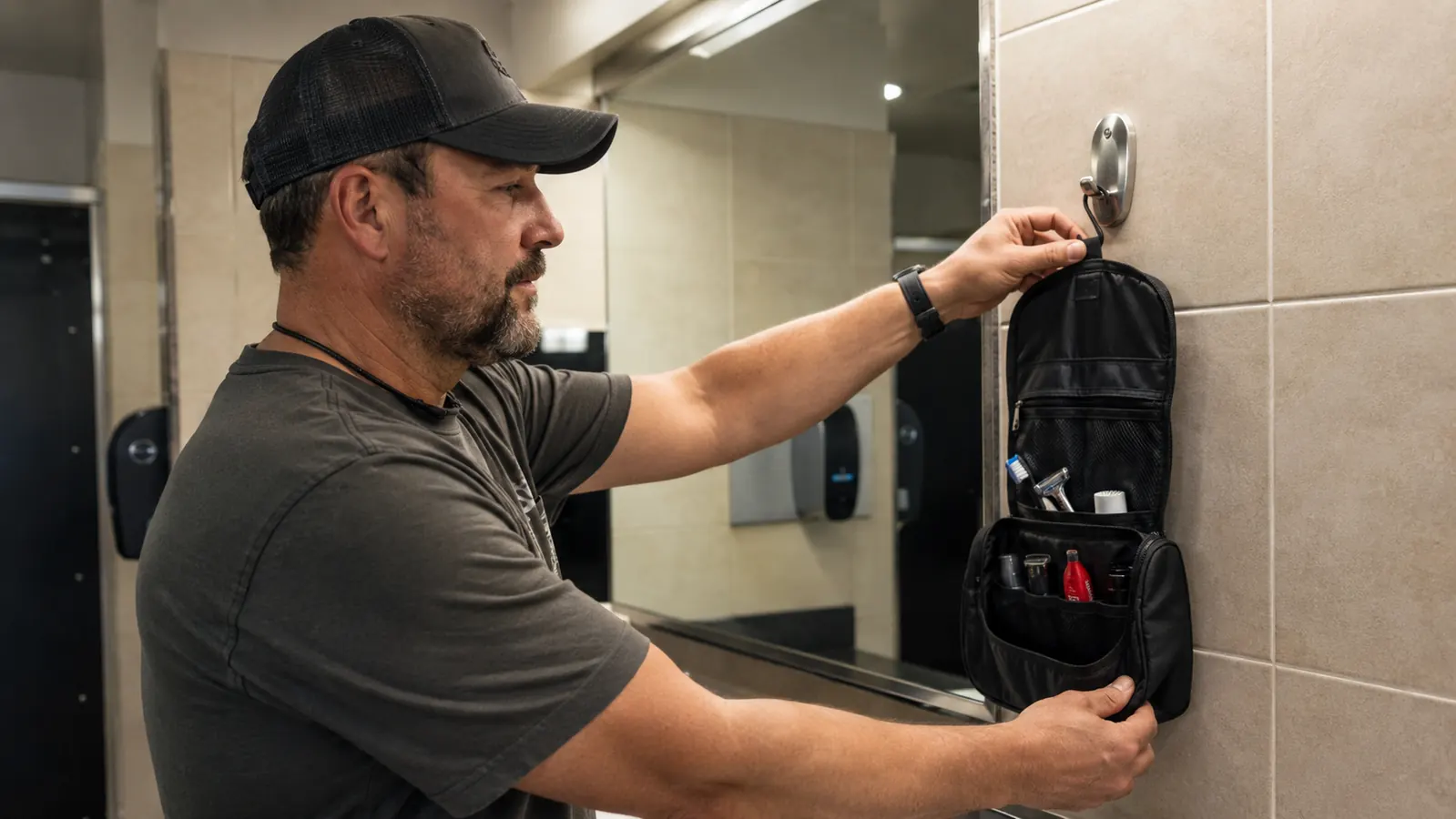 D&D Wanderlust Hanging Toiletry Bag Review: 6 Months in Truck Stop Bathrooms